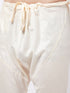 Vastramay Men's Viscose Cream Kurta And Pyjama With Grey Woven Nehru Jacket